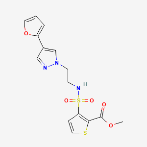 methyl 3-(N-(2-(4-(furan-2-yl)-1H-pyrazol-1-yl)ethyl)sulfamoyl)thiophene-2-carboxylate