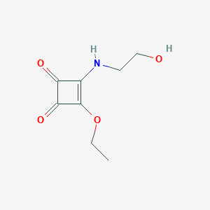 molecular formula C13H12N2O5 B2526753 3-乙氧基-4-[(2-羟乙基)氨基]-3-环丁烯-1,2-二酮 CAS No. 131588-93-7