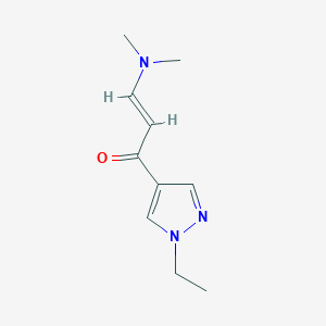 molecular formula C10H15N3O B2526762 3-(Dimethylamino)-1-(1-ethyl-1h-pyrazol-4-yl)prop-2-en-1-one CAS No. 1006460-81-6