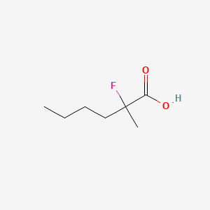 molecular formula C7H13FO2 B2526766 2-Fluoro-2-methylhexanoic acid CAS No. 74106-60-8