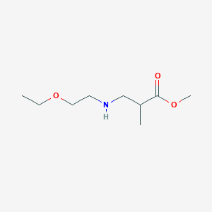 molecular formula C9H19NO3 B2526769 Methyl 3-[(2-ethoxyethyl)amino]-2-methylpropanoate CAS No. 109629-29-0