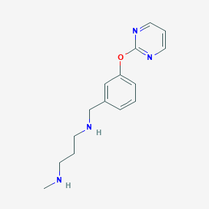 molecular formula C15H20N4O B252677 N-methyl-N-(3-{[3-(2-pyrimidinyloxy)benzyl]amino}propyl)amine 