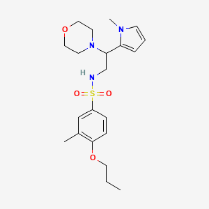 molecular formula C21H31N3O4S B2526772 3-methyl-N-(2-(1-methyl-1H-pyrrol-2-yl)-2-morpholinoethyl)-4-propoxybenzenesulfonamide CAS No. 1049370-65-1