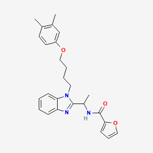 N-({1-[4-(3,4-dimethylphenoxy)butyl]benzimidazol-2-yl}ethyl)-2-furylcarboxamid e