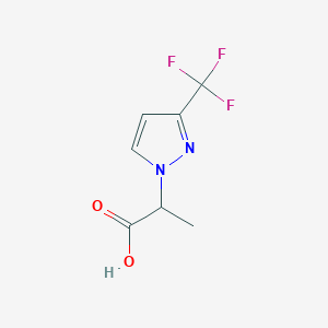 molecular formula C7H7F3N2O2 B2526778 2-[3-(trifluoromethyl)-1H-pyrazol-1-yl]propanoic acid CAS No. 1006328-54-6
