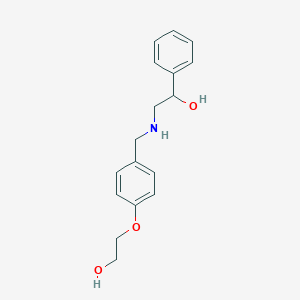 molecular formula C17H21NO3 B252678 2-{[4-(2-Hydroxyethoxy)benzyl]amino}-1-phenylethanol 