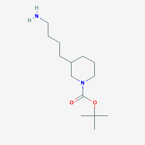 molecular formula C14H28N2O2 B2526782 Tert-butyl 3-(4-aminobutyl)piperidine-1-carboxylate CAS No. 885954-87-0