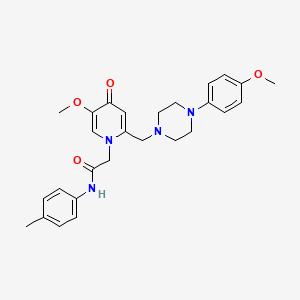 2-(5-methoxy-2-((4-(4-methoxyphenyl)piperazin-1-yl)methyl)-4-oxopyridin-1(4H)-yl)-N-(p-tolyl)acetamide
