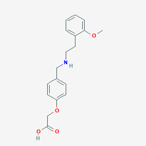 molecular formula C18H21NO4 B252679 [4-({[2-(2-Methoxyphenyl)ethyl]amino}methyl)phenoxy]acetic acid 