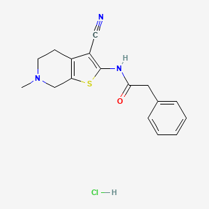 N-(3-cyano-6-methyl-4,5,6,7-tetrahydrothieno[2,3-c]pyridin-2-yl)-2-phenylacetamide hydrochloride