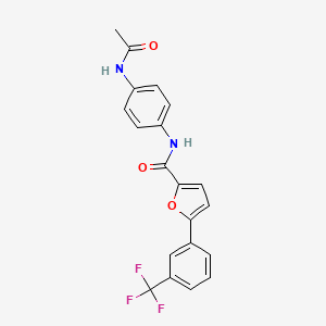 N-(4-acetamidophenyl)-5-(3-(trifluoromethyl)phenyl)furan-2-carboxamide