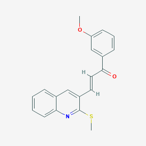 (E)-1-(3-methoxyphenyl)-3-(2-methylsulfanylquinolin-3-yl)prop-2-en-1-one