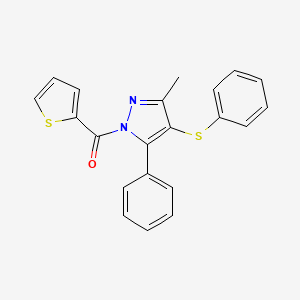 (3-Methyl-5-phenyl-4-phenylsulfanylpyrazol-1-yl)-thiophen-2-ylmethanone