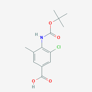 3-Chloro-5-methyl-4-[(2-methylpropan-2-yl)oxycarbonylamino]benzoic acid