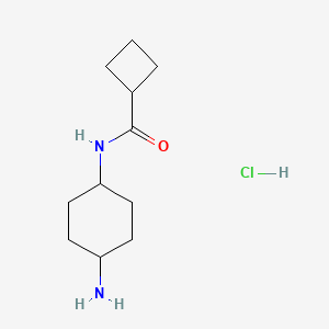 molecular formula C11H21ClN2O B2526811 盐酸N-[(1R*,4R*)-4-氨基环己基]环丁烷甲酰胺 CAS No. 1286264-01-4