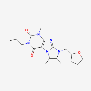 4,7,8-Trimethyl-6-(oxolan-2-ylmethyl)-2-propylpurino[7,8-a]imidazole-1,3-dione