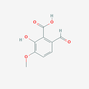 molecular formula C9H8O5 B2526816 6-Formyl-2-hydroxy-3-methoxy-benzoic acid CAS No. 4743-49-1