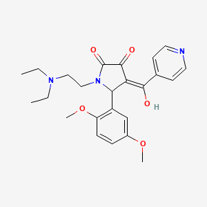 molecular formula C24H29N3O5 B2526817 1-(2-(diethylamino)ethyl)-5-(2,5-dimethoxyphenyl)-3-hydroxy-4-isonicotinoyl-1H-pyrrol-2(5H)-one CAS No. 862486-45-1
