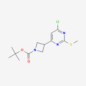 Tert-butyl 3-(6-chloro-2-(methylthio)pyrimidin-4-YL)azetidine-1-carboxylate