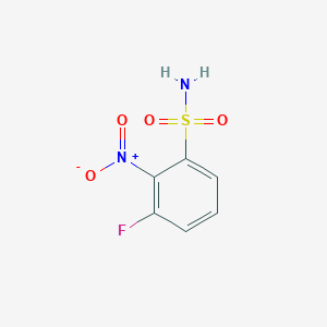 molecular formula C6H5FN2O4S B2526828 3-Fluoro-2-nitrobenzene-1-sulfonamide CAS No. 1251363-47-9