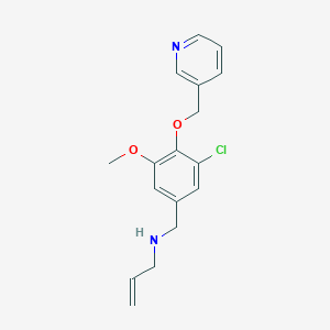 molecular formula C17H19ClN2O2 B252683 N-allyl-N-[3-chloro-5-methoxy-4-(3-pyridinylmethoxy)benzyl]amine 