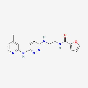 molecular formula C17H18N6O2 B2526835 N-(2-((6-((4-methylpyridin-2-yl)amino)pyridazin-3-yl)amino)ethyl)furan-2-carboxamide CAS No. 1021138-03-3