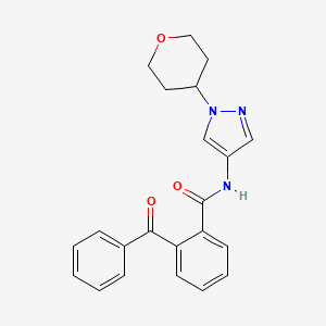 2-benzoyl-N-(1-(tetrahydro-2H-pyran-4-yl)-1H-pyrazol-4-yl)benzamide