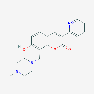 molecular formula C20H21N3O3 B2526842 7-羟基-8-((4-甲基哌嗪-1-基)甲基)-3-(吡啶-2-基)-2H-色烯-2-酮 CAS No. 315237-88-8