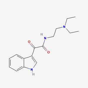 molecular formula C16H21N3O2 B2526850 N-(2-(diethylamino)ethyl)-2-(1H-indol-3-yl)-2-oxoacetamide CAS No. 852367-33-0