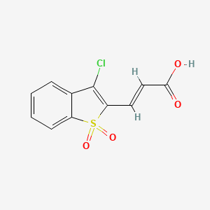 molecular formula C11H7ClO4S B2526859 (2E)-3-(3-chloro-1,1-dioxido-1-benzothien-2-yl)acrylic acid CAS No. 854137-60-3