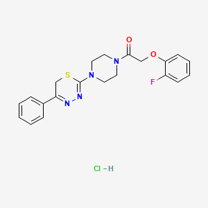 2-(2-fluorophenoxy)-1-(4-(5-phenyl-6H-1,3,4-thiadiazin-2-yl)piperazin-1-yl)ethanone hydrochloride