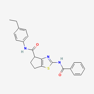 2-benzamido-N-(4-ethylphenyl)-5,6-dihydro-4H-cyclopenta[d]thiazole-4-carboxamide