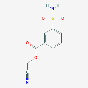 molecular formula C9H8N2O4S B2526876 Cyanomethyl 3-sulfamoylbenzoate CAS No. 929972-75-8