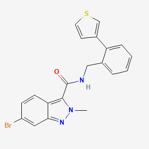 6-bromo-2-methyl-N-(2-(thiophen-3-yl)benzyl)-2H-indazole-3-carboxamide