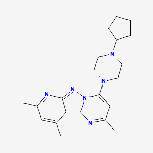 4-(4-Cyclopentylpiperazin-1-yl)-2,8,10-trimethylpyrido[2',3':3,4]pyrazolo[1,5-a]pyrimidine