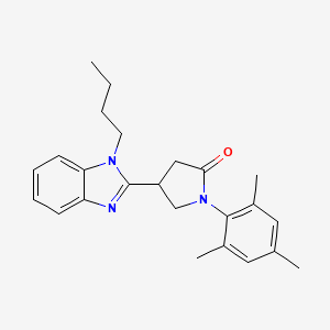 molecular formula C24H29N3O B2526883 4-(1-丁基-1H-苯并[d]咪唑-2-基)-1-间甲苯基吡咯烷-2-酮 CAS No. 847395-83-9