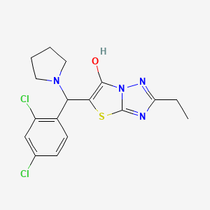 5-((2,4-Dichlorophenyl)(pyrrolidin-1-yl)methyl)-2-ethylthiazolo[3,2-b][1,2,4]triazol-6-ol
