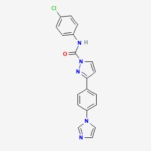 N-(4-chlorophenyl)-3-[4-(1H-imidazol-1-yl)phenyl]-1H-pyrazole-1-carboxamide