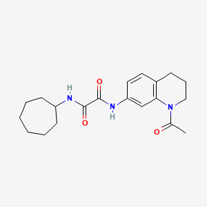 N'-(1-acetyl-3,4-dihydro-2H-quinolin-7-yl)-N-cycloheptyloxamide