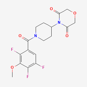4-(1-(2,4,5-Trifluoro-3-methoxybenzoyl)piperidin-4-yl)morpholine-3,5-dione