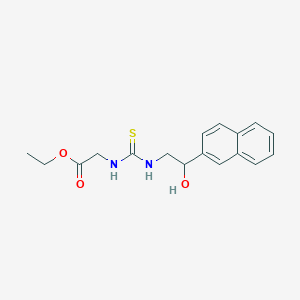 Ethyl 2-[({[2-hydroxy-2-(2-naphthyl)ethyl]amino}carbothioyl)amino]acetate