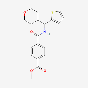 molecular formula C19H21NO4S B2526905 Methyl 4-{[(oxan-4-yl)(thiophen-2-yl)methyl]carbamoyl}benzoate CAS No. 2097869-21-9