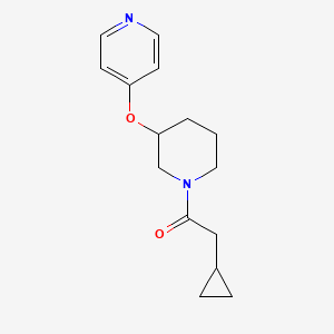 2-Cyclopropyl-1-(3-(pyridin-4-yloxy)piperidin-1-yl)ethanone