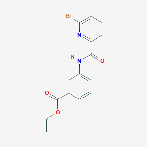 molecular formula C15H13BrN2O3 B2526911 Ethyl 3-(6-bromopyridine-2-amido)benzoate CAS No. 1445587-53-0