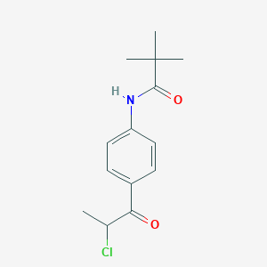 molecular formula C14H18ClNO2 B2526915 N-[4-(2-chloropropanoyl)phenyl]-2,2-dimethylpropanamide CAS No. 794582-30-2