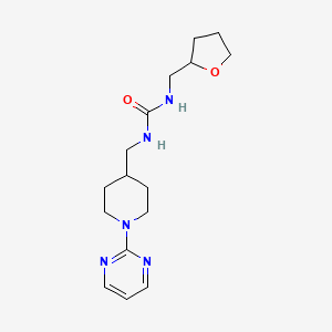 1-((1-(Pyrimidin-2-yl)piperidin-4-yl)methyl)-3-((tetrahydrofuran-2-yl)methyl)urea