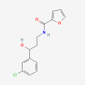 molecular formula C14H14ClNO3 B2526923 N-(3-(3-chlorophenyl)-3-hydroxypropyl)furan-2-carboxamide CAS No. 2034456-18-1