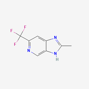 molecular formula C8H6F3N3 B2526924 CC1=NC2=C(C=NC(=C2)C(F)(F)F)N1 CAS No. 1256822-19-1