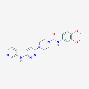 N-(2,3-dihydrobenzo[b][1,4]dioxin-6-yl)-4-(6-(pyridin-3-ylamino)pyridazin-3-yl)piperazine-1-carboxamide