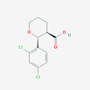 molecular formula C12H12Cl2O3 B2526946 Rac-(2R,3R)-2-(2,4-dichlorophenyl)oxane-3-carboxylic acid CAS No. 2140265-21-8